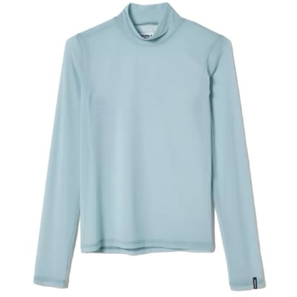 Bobblehaus Men's Blue Long Sleeve Mesh Top Sheer Streetwear Shirt Size Medium